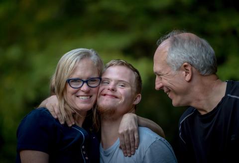 3 people smiling together